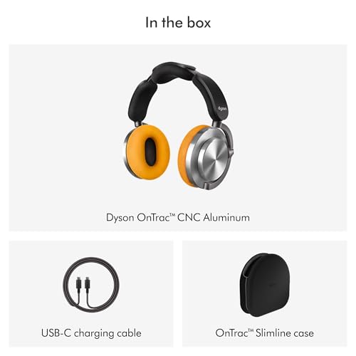 Dyson OnTrac™ Over Ear Wireless Headphones - Active Noise Cancelling, Up to 55 Hours Battery Life(2), Customizable, Transparency Mode - CNC Aluminum