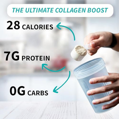 Vanilla Multi Collagen Protein Powder - Hydrolyzed Bovine Collagen Peptides, Albumen Protein, Hydrolyzed Marine Collagen Peptides, Natural Flavors