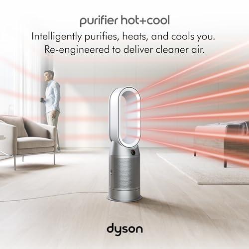 Dyson Purifier Hot+Cool™ HP07 Air Purifier, Heater, and Fan - White/Silver, Large